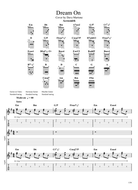 dream on chords|dreams on fire chords.